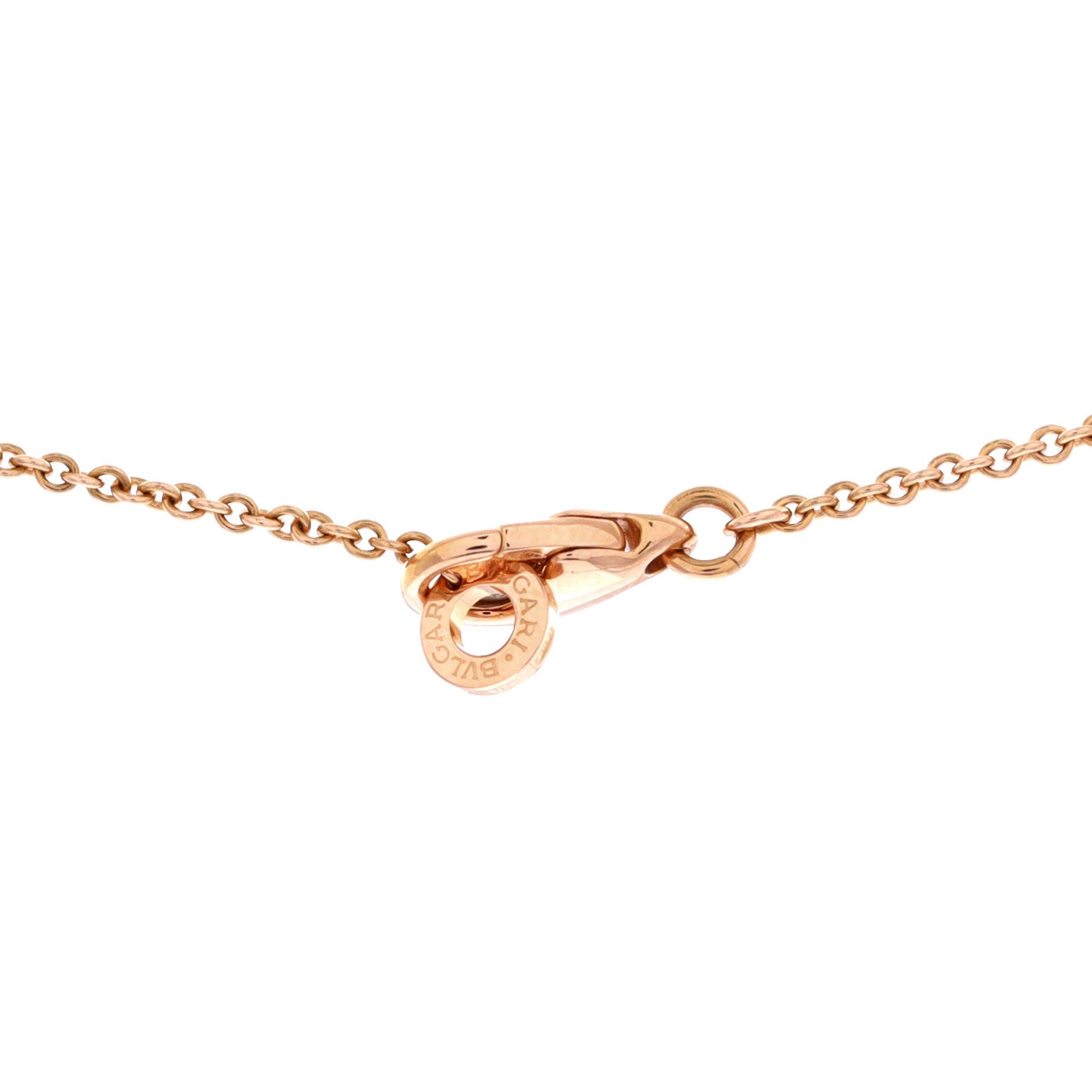 B.Zero1 Open Design Legend Zaha Hadid Pendant Necklace 18K Rose Gold with Diamonds, Alternate, color, Metallic Gold