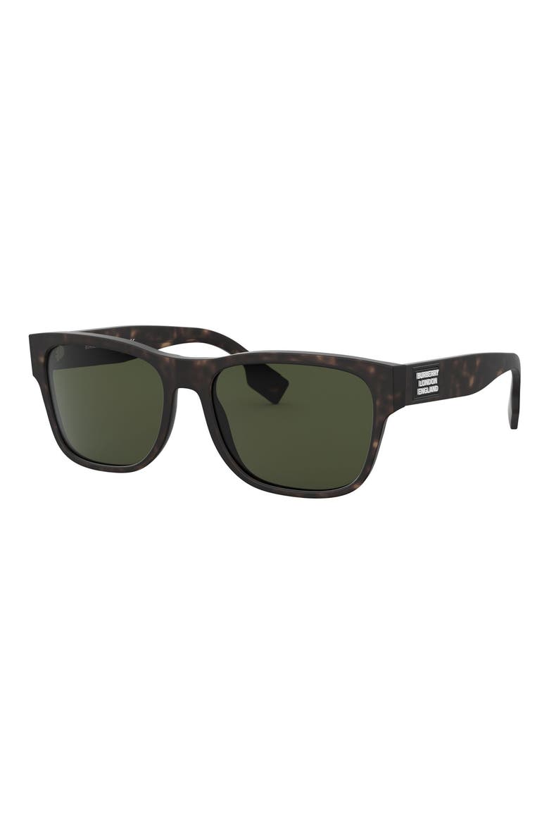 57mm Sunglasses, Alternate, color, MATTE HAVANA/ GREEN