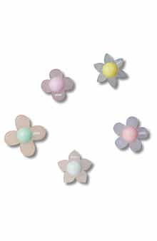 CROCS 5-Pack Iridescent Flowers Jibbitz Shoe Charms