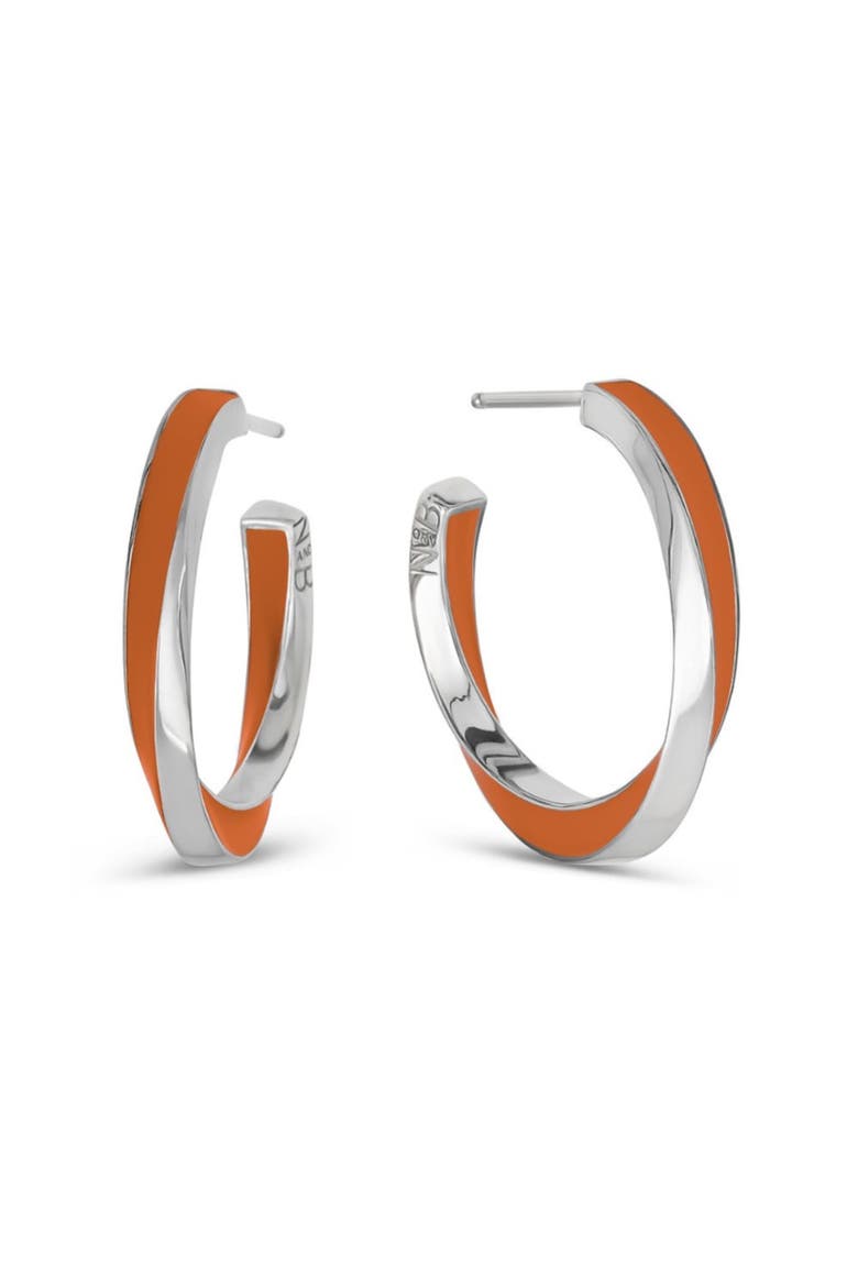Lilo Color Petite Hoops, Main, color, Burnt Orange
