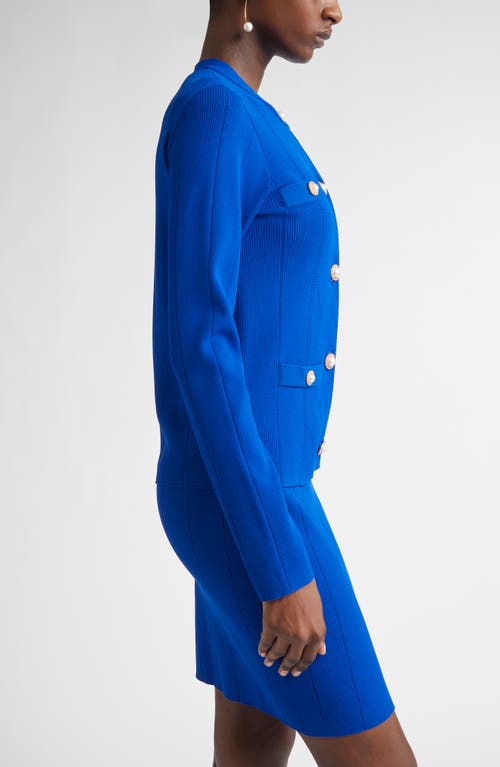 St John St. John Collection Moving Ribs Pointelle Knit Jacket