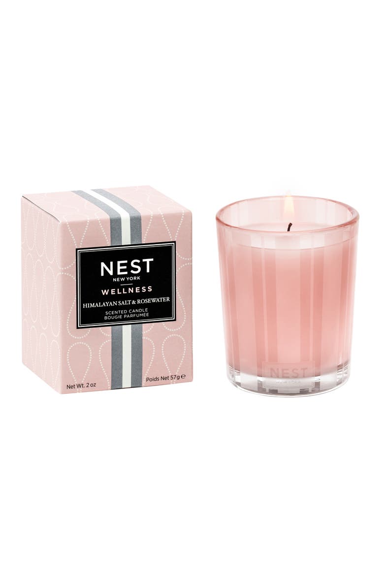 Himalayan Salt & Rosewater Scented Candle, Alternate, color, NO COLOR
