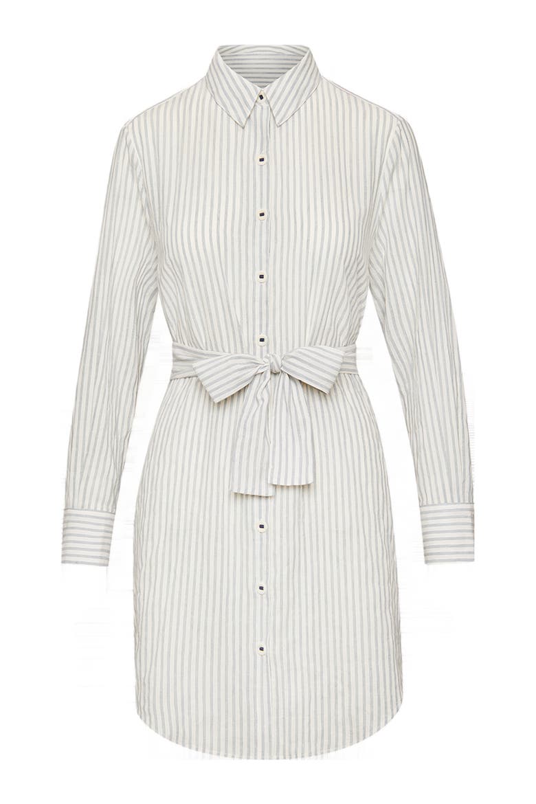 The Gauze Button Down Dress, Alternate, color, White