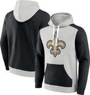 FANATICS Men's Fanatics Branded Silver/Black New Orleans Saints Big & Tall Team Fleece Pullover Hoodie