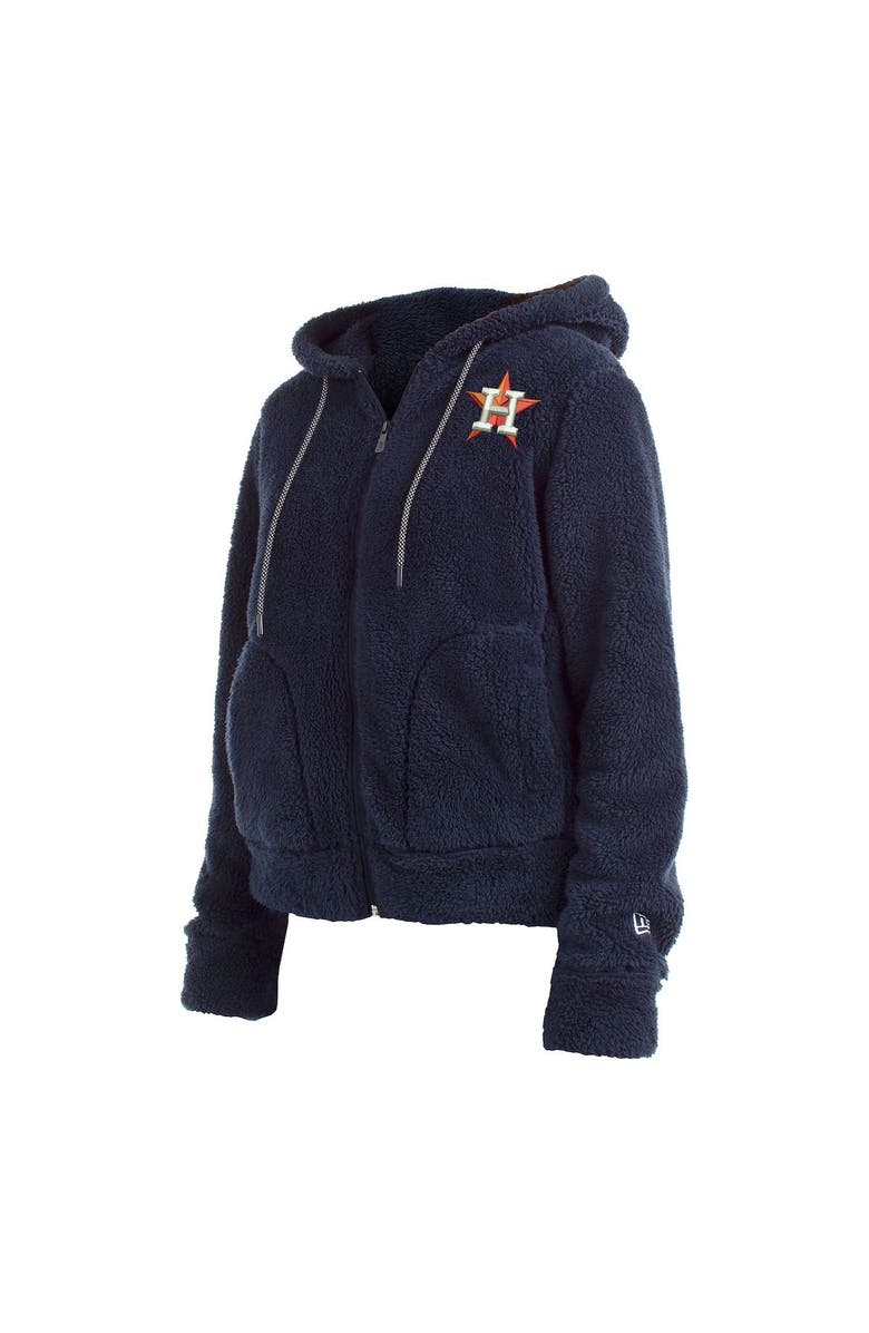 New Era Women's New Era Navy Houston Astros Sherpa Full-Zip Jacket, Alternate, color,