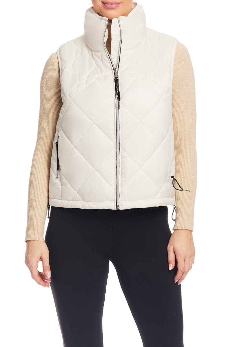 Sanctuary Quilted Water Resistant Crop Vest, Main, color, 