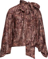 L'AGENCE Rhett Oversize Linen & Silk Top