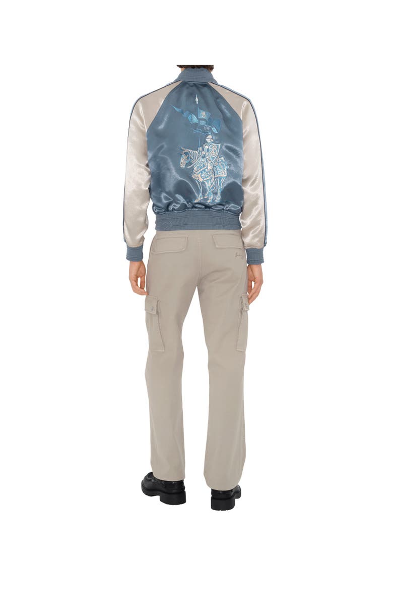 Burberry EKD Satin Bomber Jacket, Alternate, color, 