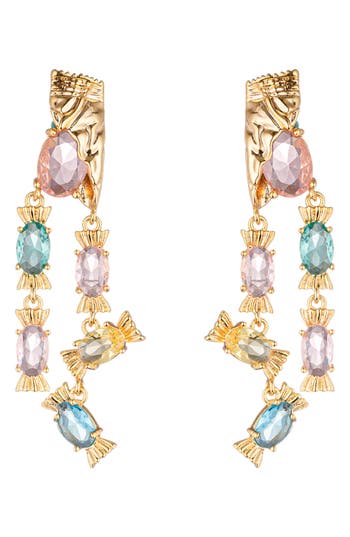 EYE CANDY LOS ANGELES EYE CANDY LOS ANGELES BAHAR CUBIC ZIRCONIA CANDY DROP EARRINGS