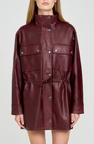 WAYF Angelina Faux Leather Jacket