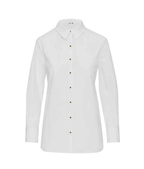 Ansea The Poplin Button Down Shirt In White