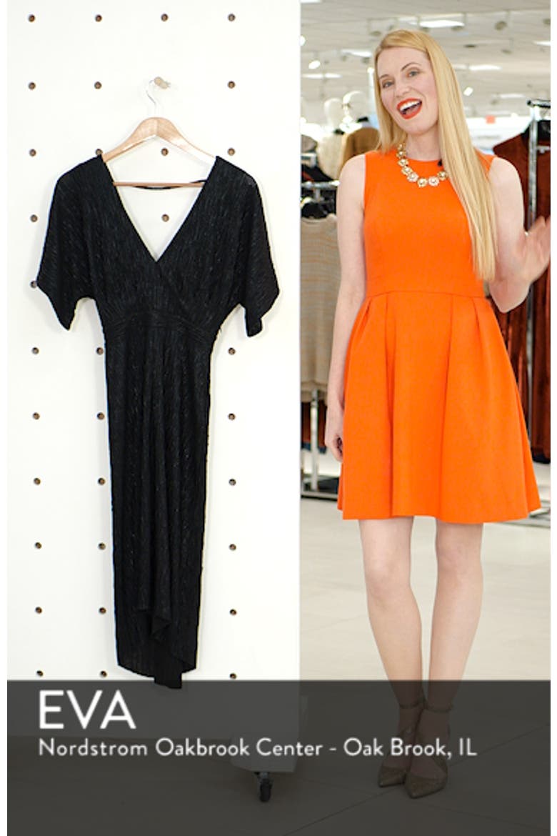 V-Neck High/Low Hem Midi Dress video