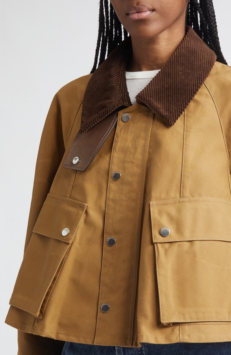 JW Anderson Waxed Cotton Swing Barn Jacket, Alternate, color, Biscuit