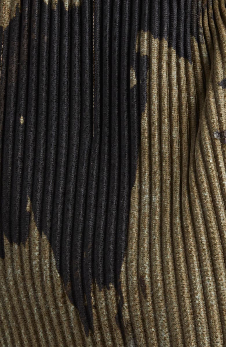 Homme Plissé Issey Miyake Pleated Painted Stone Print Pants, Alternate, color, Brown