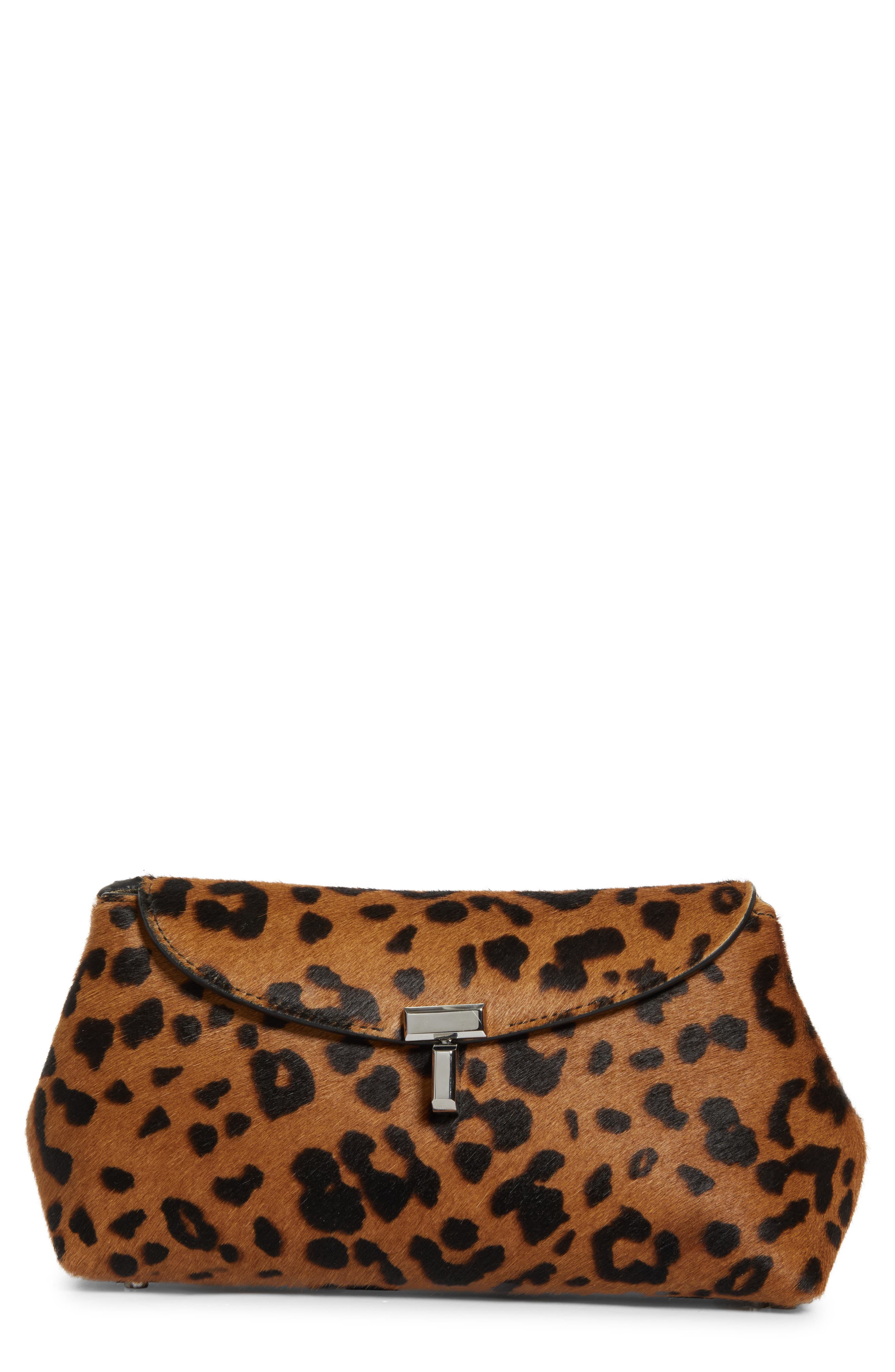 TOTEME Belted Genuine Calf Hair Bucket Bag, Main, color, 