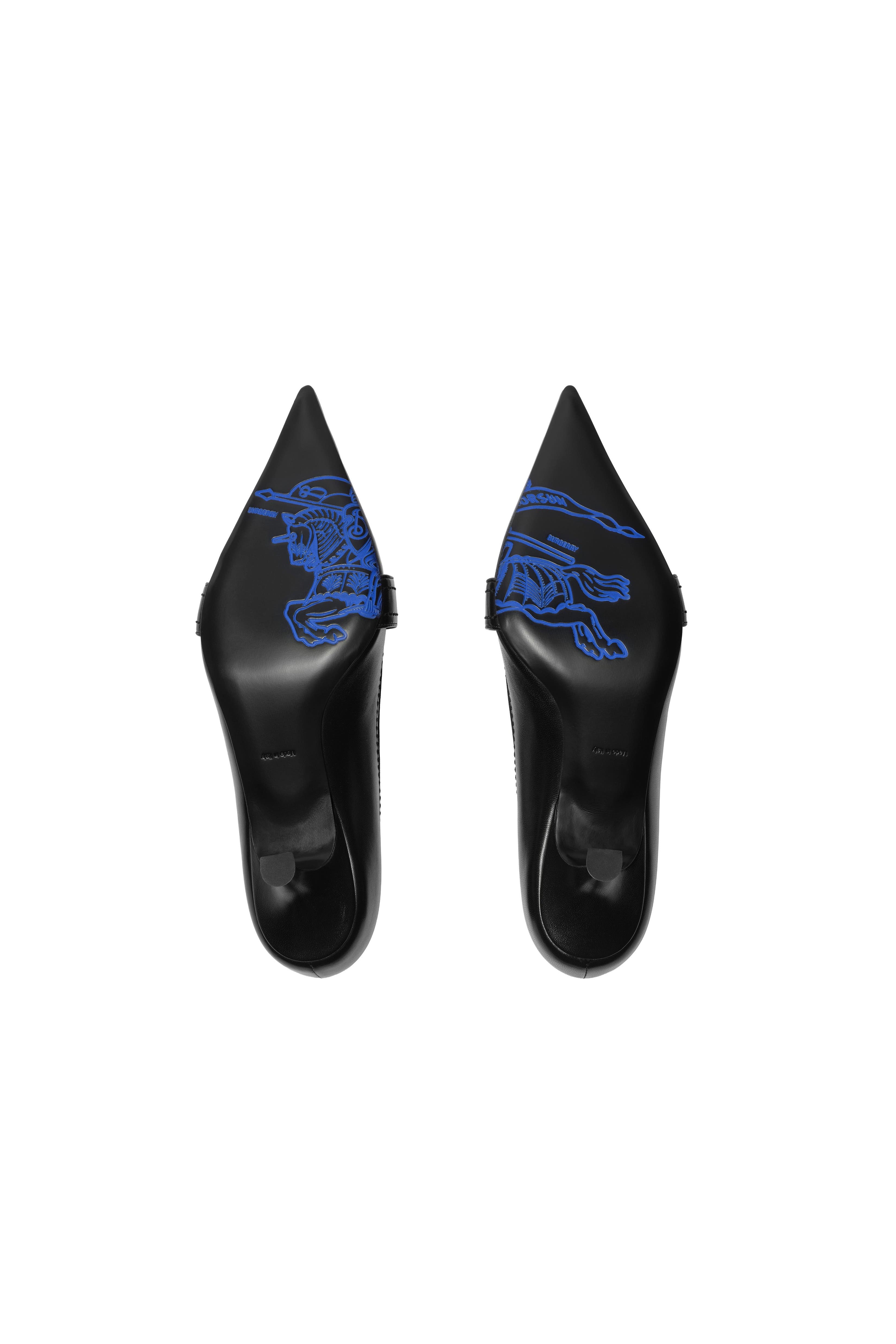 Burberry Leather Cotswolds Low Pumps, Alternate, color, Black