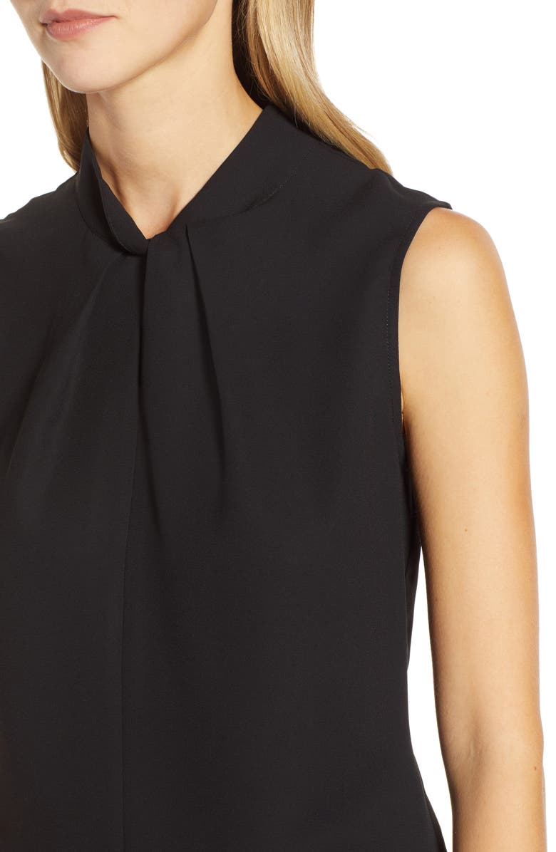 Ming Wang Twist Neck Blouse, Alternate, color, 
