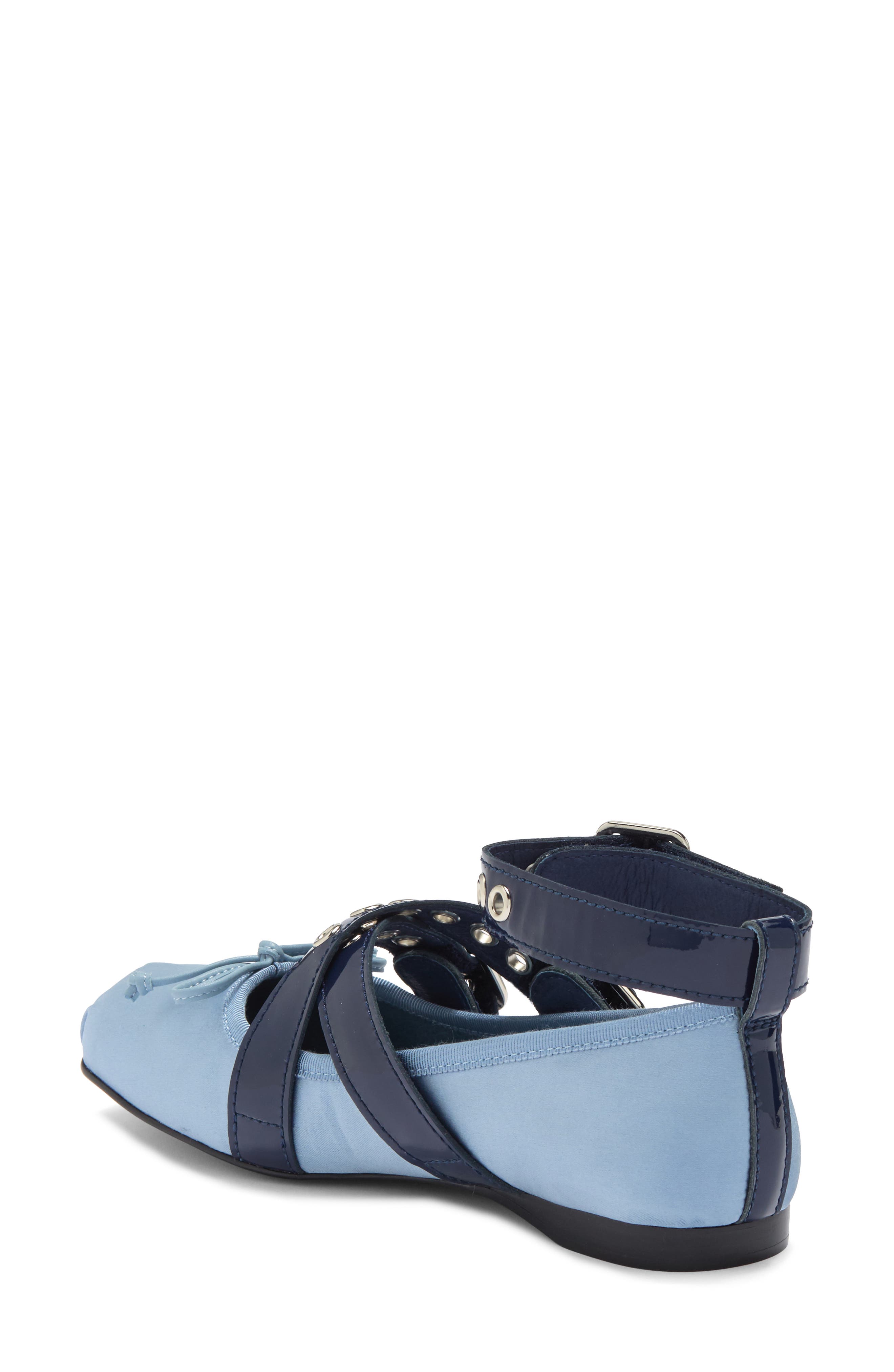 Choreo Ballet Flat, Alternate, color, BLUE SATIN BLUE PATENT