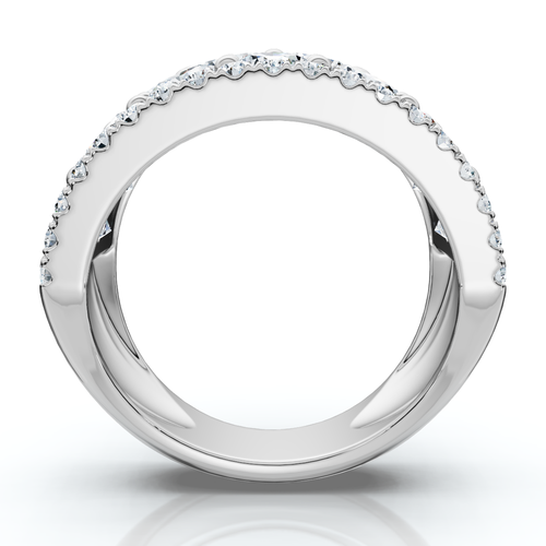 Bliss Diamond 3 1/2ct Diamond Wedding 11mm Wide Anniversary Ring 14k Gold Lab Grown In 14k White Gold