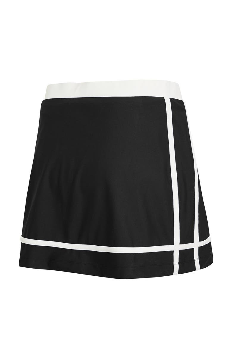 Women's WEAR by Erin Andrews  Black Pittsburgh Steelers Stripe Skort, Alternate, color, Black