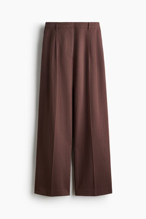 Linen-blend Tailored Trousers
