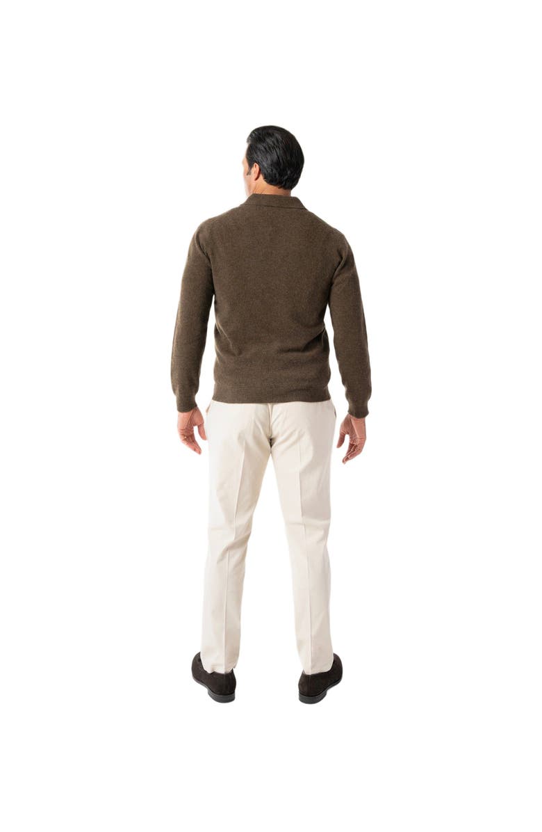 Robert Talbott Parsons Johnny Collar Sweater, Alternate, color, Loden