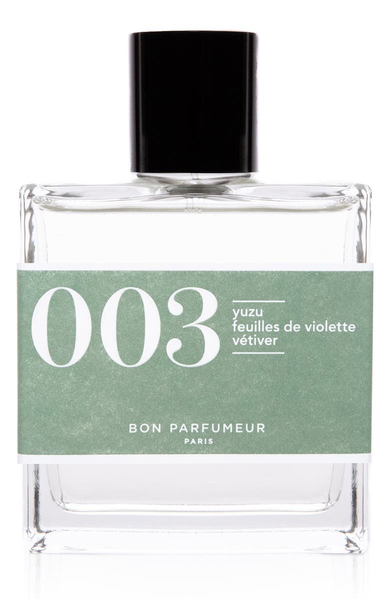 Bon Parfumeur 003 Yuzu, Violet Leaves & Vetiver Eau de Parfum, Main, color,