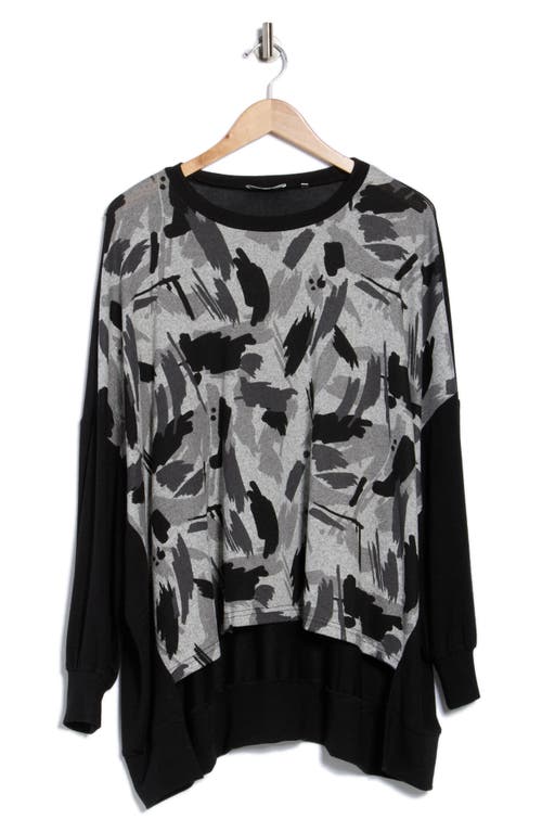 Patrizia Luca Print Boxy Top In Black