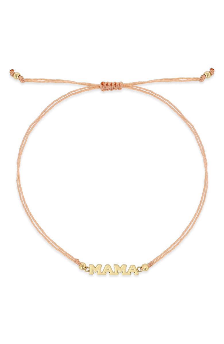 Zoë Chicco 14K Gold 4-Letter Slider Bracelet, Main, color, 14K Yellow Gold