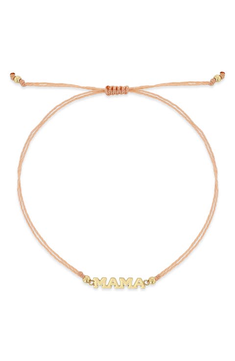 14K Gold 4-Letter Slider Bracelet