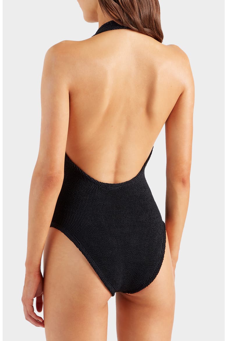 Sandy Halter One-Piece Swimsuit, Alternate, color, BLACK