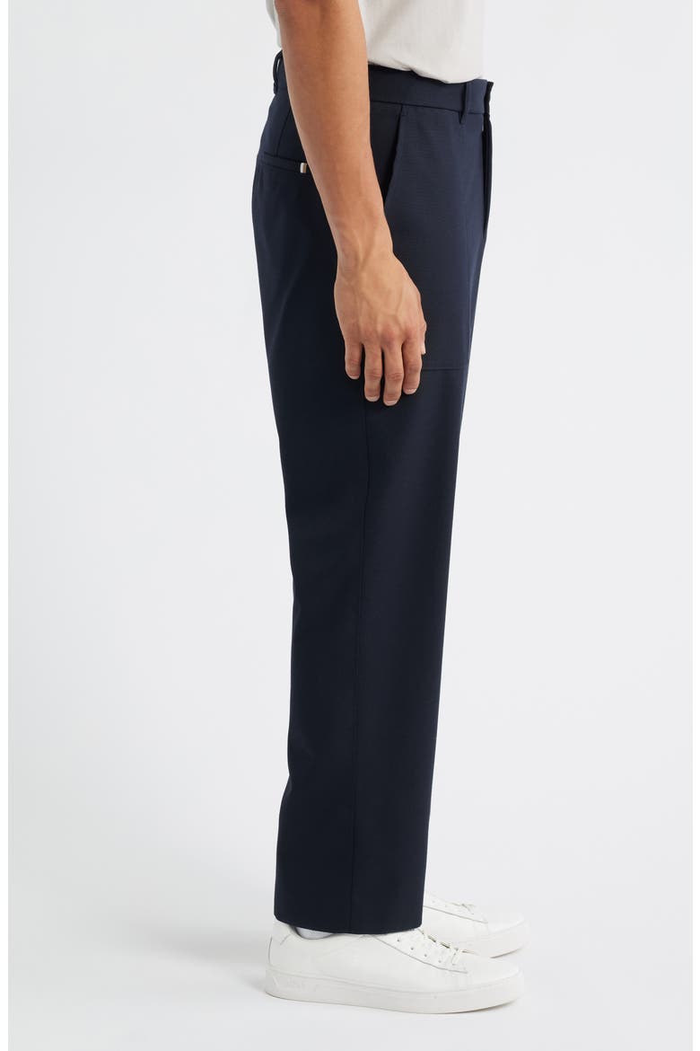 Pitt Patch Virgin Wool Straight Leg Pants, Alternate, color, DARK BLUE