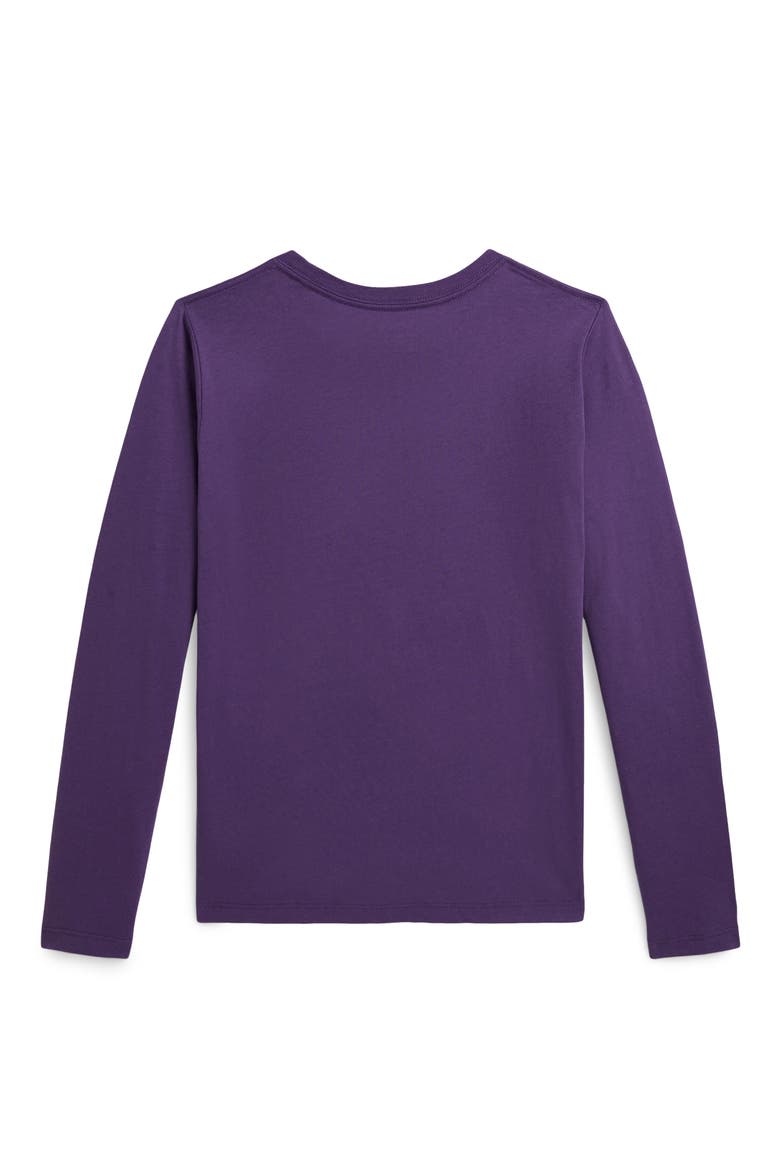 Kids' Polo Bear Long Sleeve Graphic Tee, Alternate, color, PURPLE