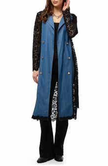 SAACHI Lace Trim Denim Topper
