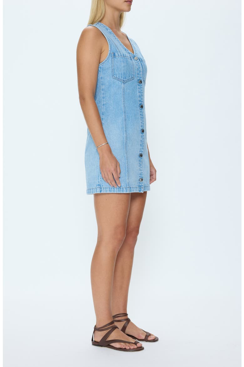 Carmel Denim Button-Up Minidress, Alternate, color, SERENDIPITY