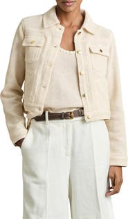 Reiss Renzo Mesh Trucker Jacket