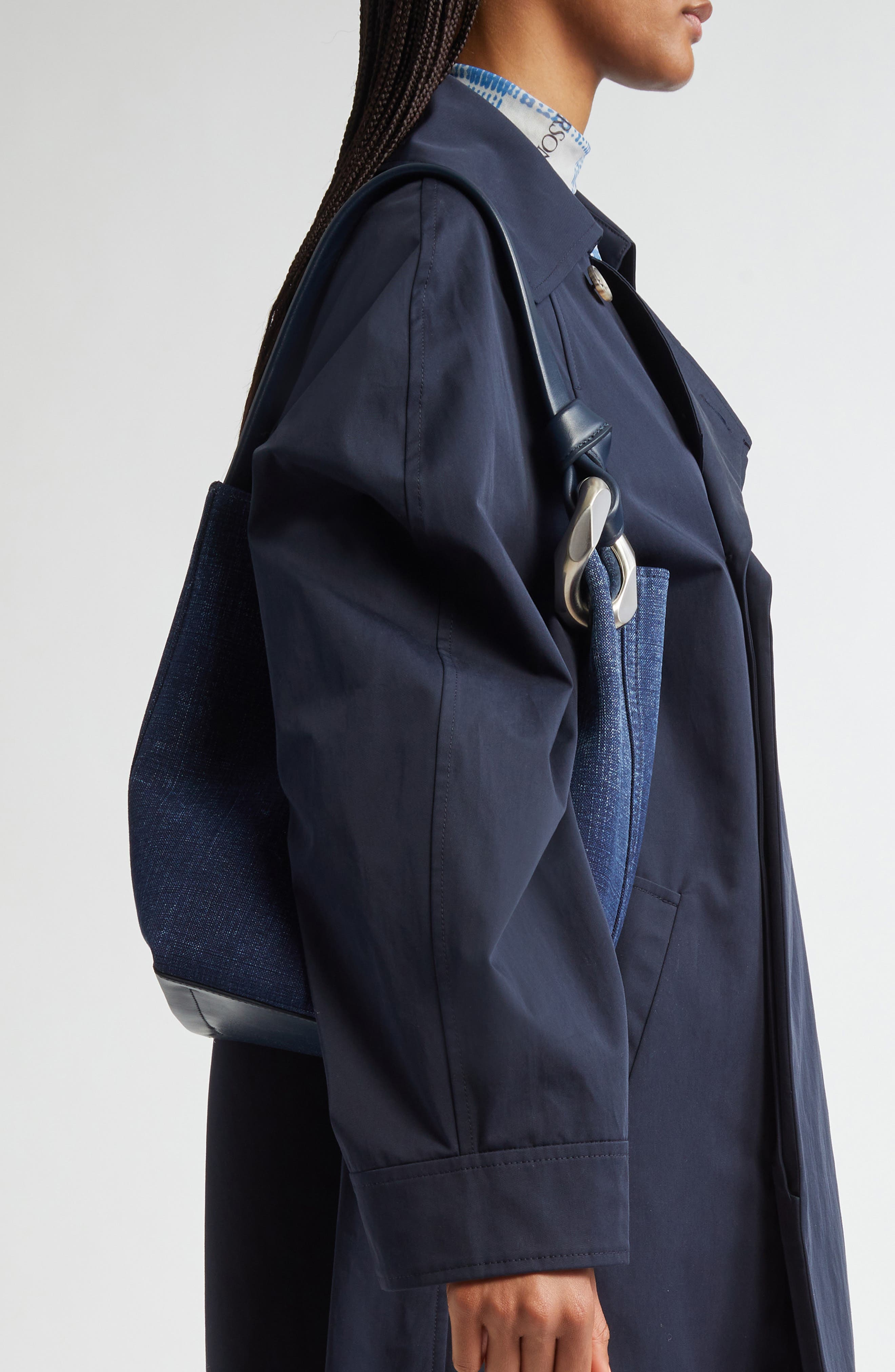 JW Anderson The JWA Corner Denim Bucket Bag, Alternate, color, 