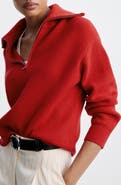 MANGO Quarter Zip Sweater