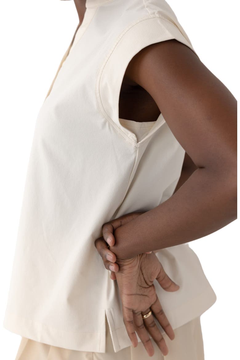 The Splitneck Shirt, Alternate, color, Cream
