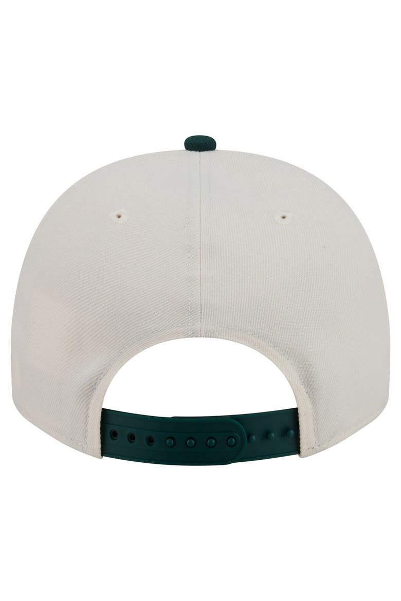 Men's New Era  Cream/Dark Green Detroit Tigers Chrome A-Frame 9FIFTY Snapback Hat, Alternate, color, Cream