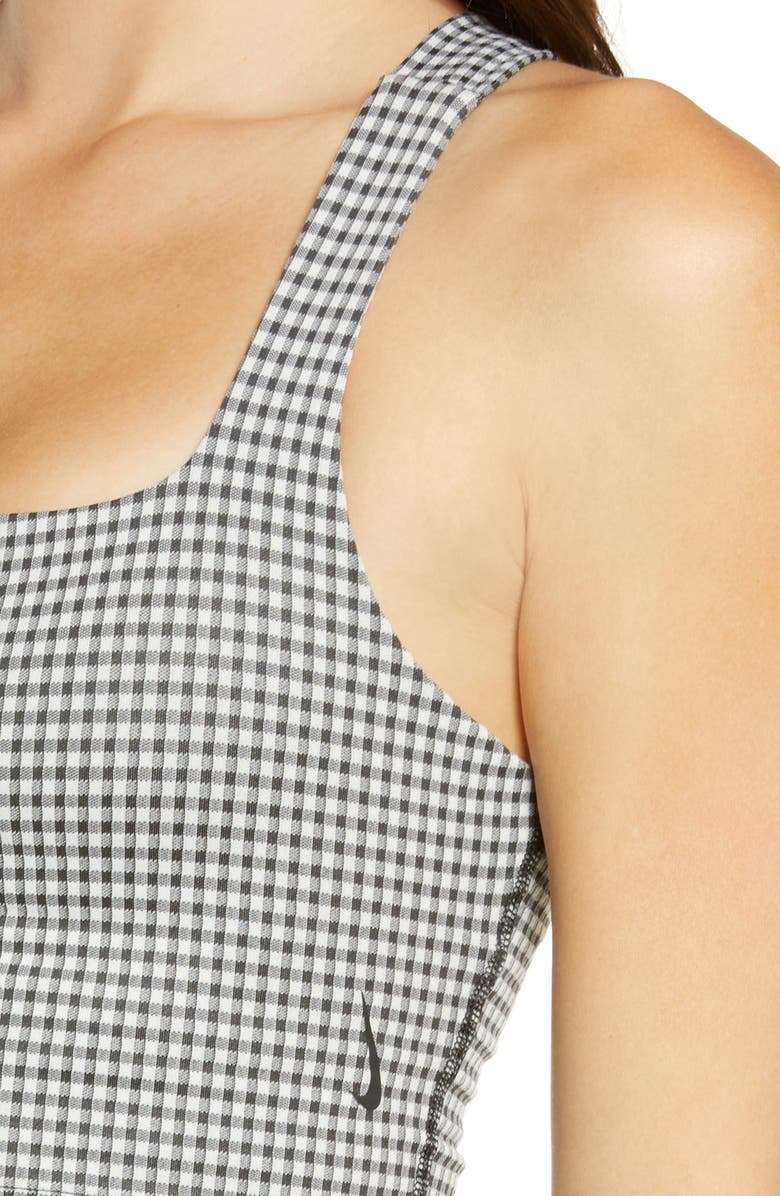Nike Yoga Dri-FIT Crop Gingham Tank, Alternate, color,