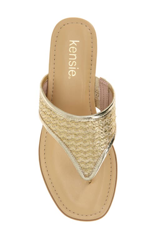 Kensie Abigail Woven Sandal In Platino