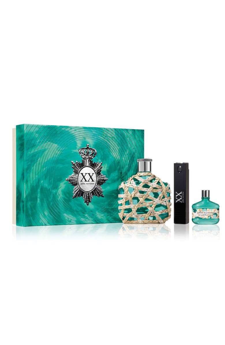 John Varvatos XX ArtisanTeal 3-Piece Men's Cologne Gift Set $167 Value, Main, color,