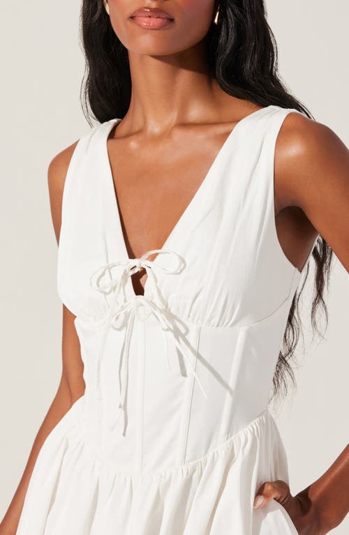 Astr The Label Maili Sleeveless A-line Dress In White