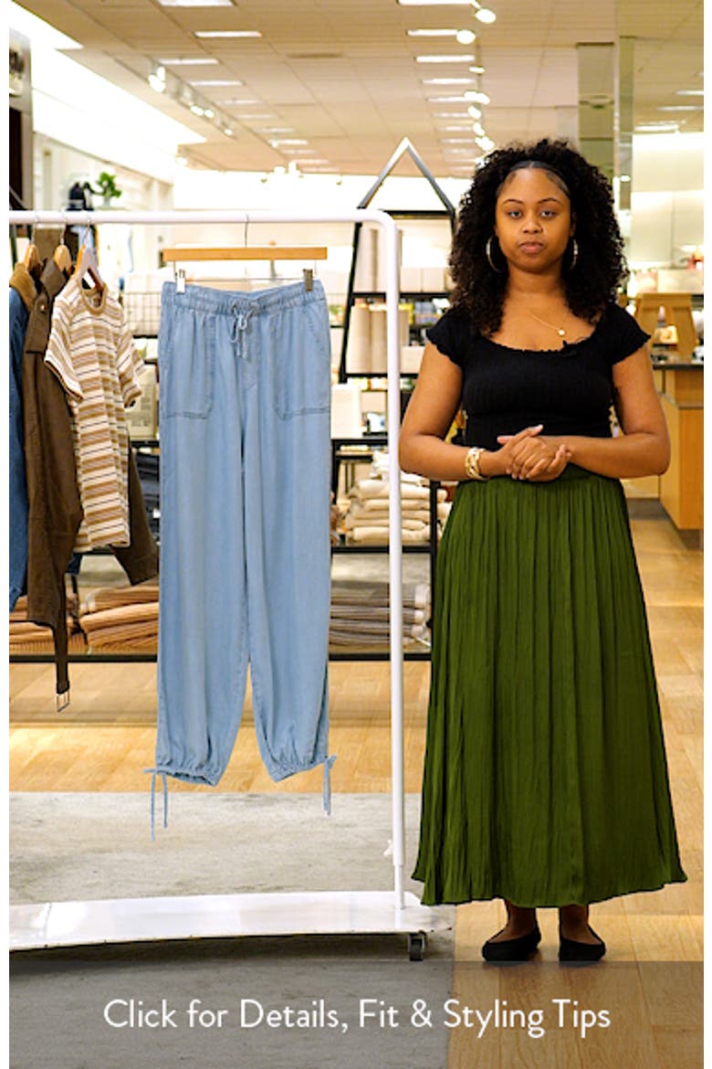 Tie Cuff Chambray Joggers video
