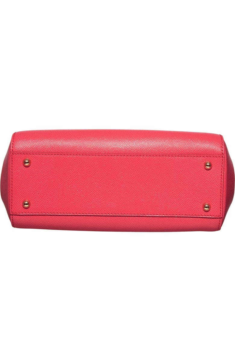 Dolce&Gabbana 'Small Miss Sicily' Leather Satchel, Alternate, color, Hibiscus