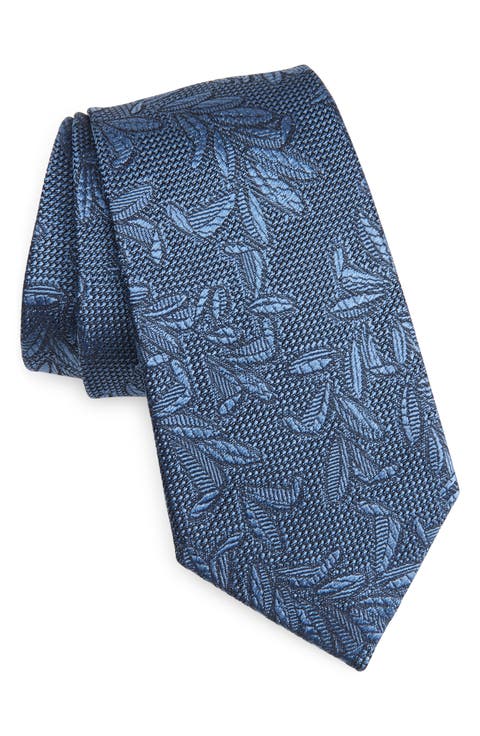 Leaf Silk Jacquard Tie