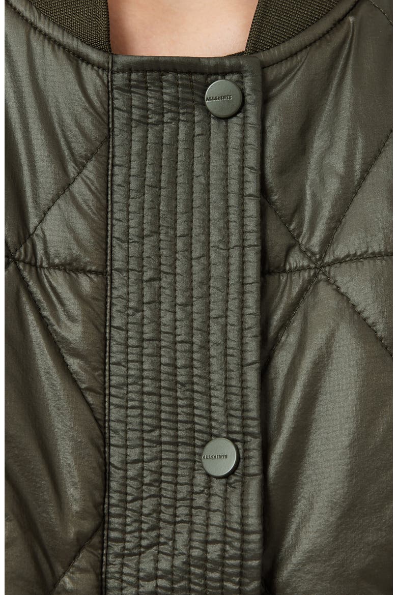 Alii Quilted Bomber Jacket, Alternate, color, FOREST GREEN
