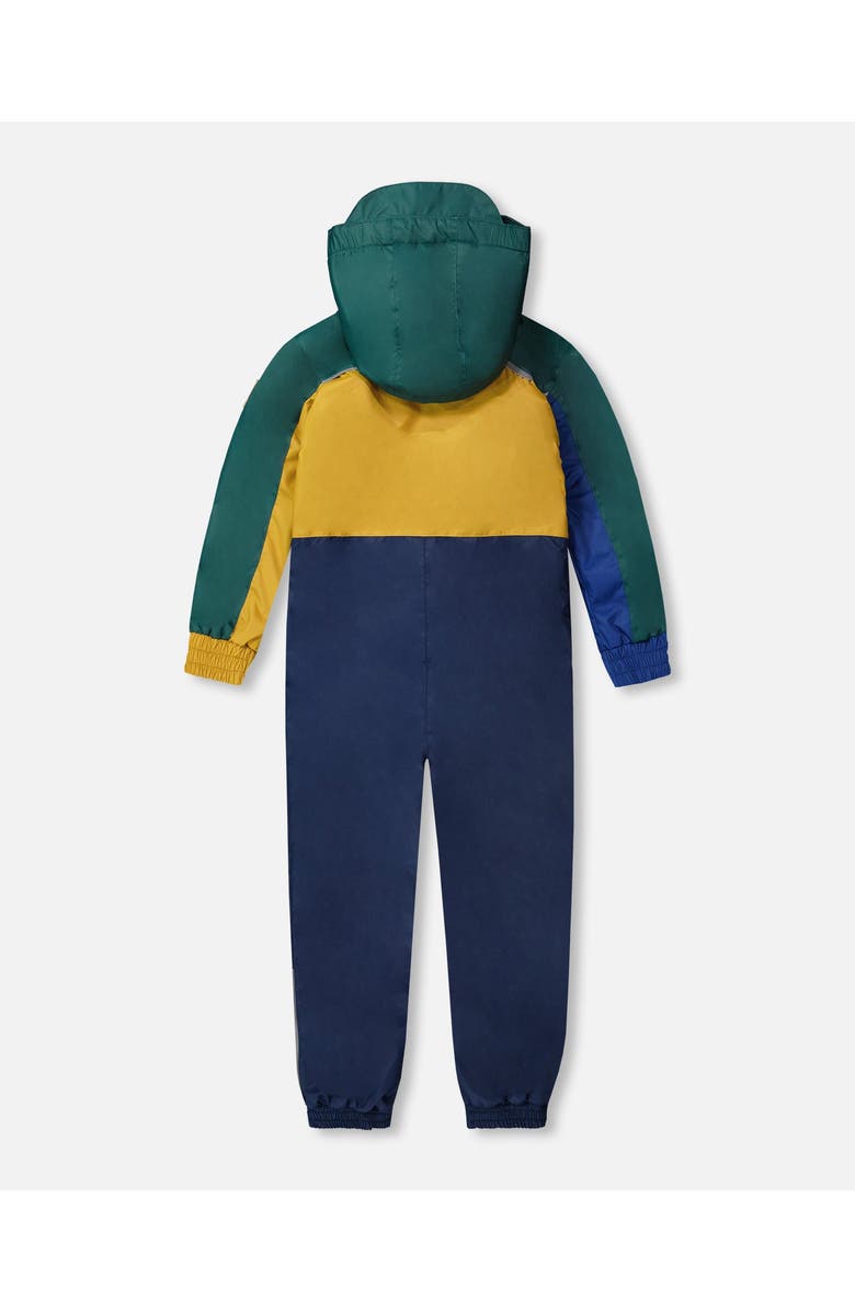 Deux par Deux Kids Mid-Season Colorblock One-Piece Outerwear, Alternate, color, Navy Colorblock