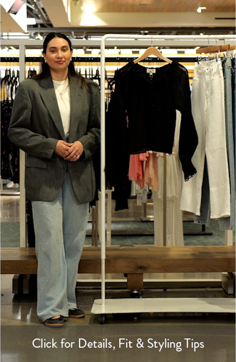 Annette Lace Detail Cotton Button-Up Shirt, sales video thumbnail